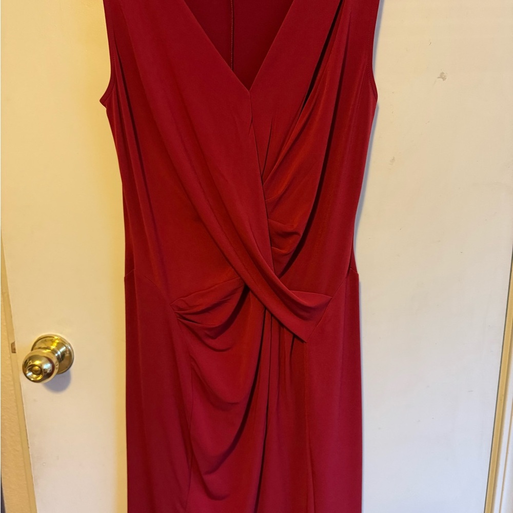 Simply Vera Vera Wang Red Ruched Wrap Cocktail Dress